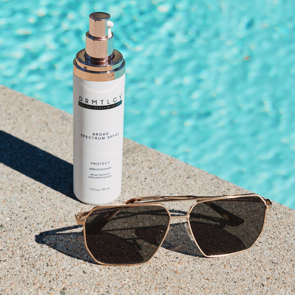 DRMTLGY - BERKELY + CHAMPAGNE GOLD + ALOE GREEN GRADIENT + POLARIZED SUNGLASSES