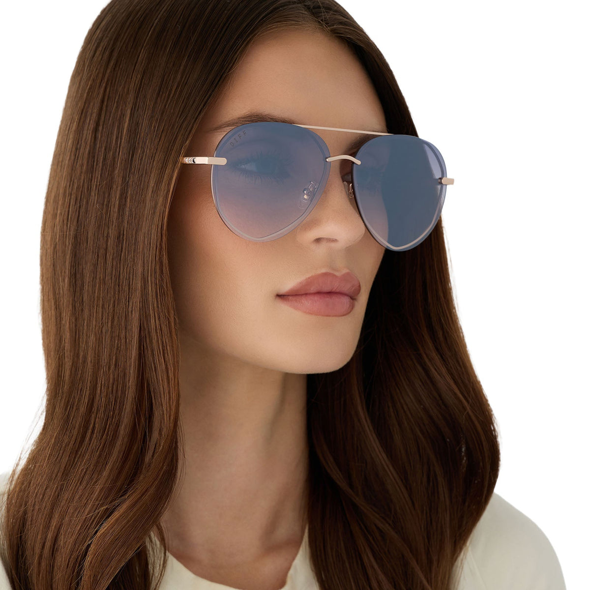 LENOX - CHAMPAGNE GOLD + SLATE GRADIENT FLASH SUNGLASSES