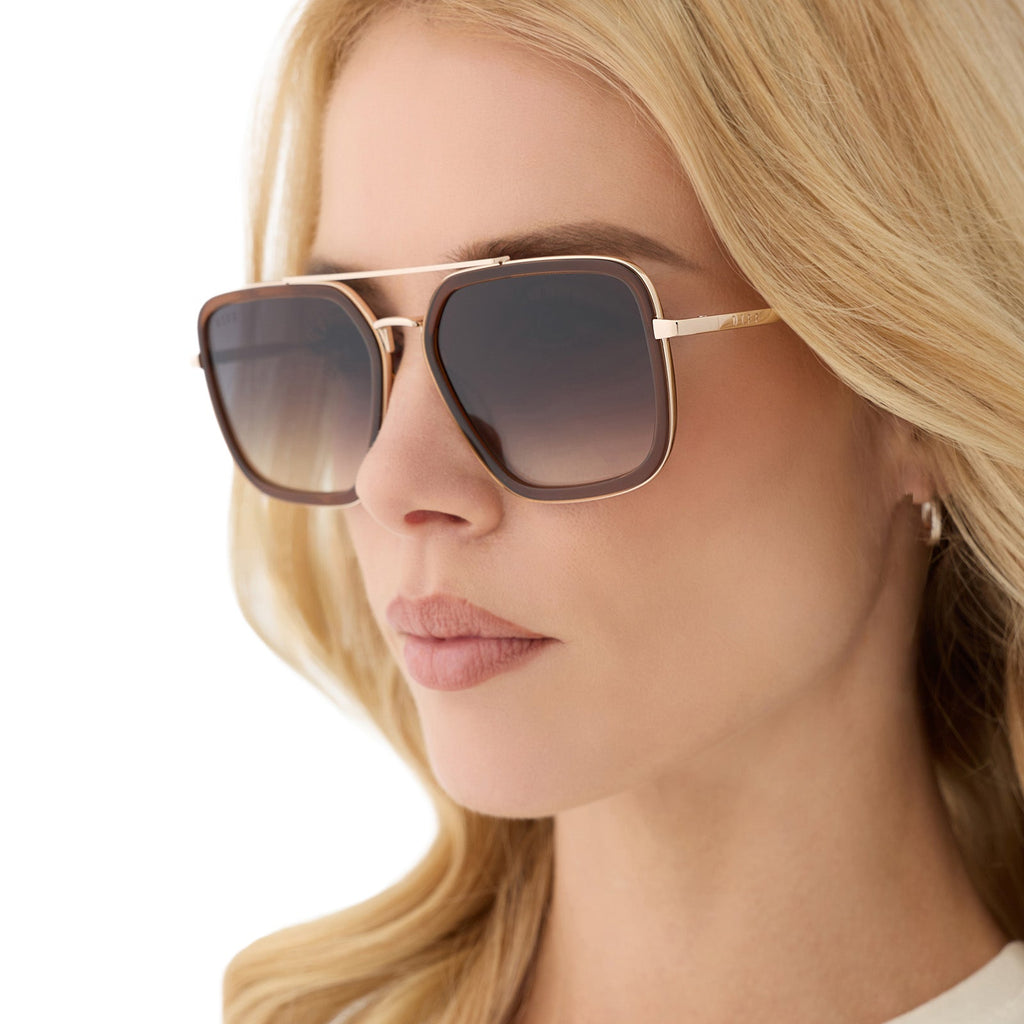 JORDAN - WHISKEY + GOLD + GREY GRADIENT SUNGLASSES