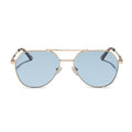 THE RESERVE - GOLD + BLUE TINT SUNGLASSES