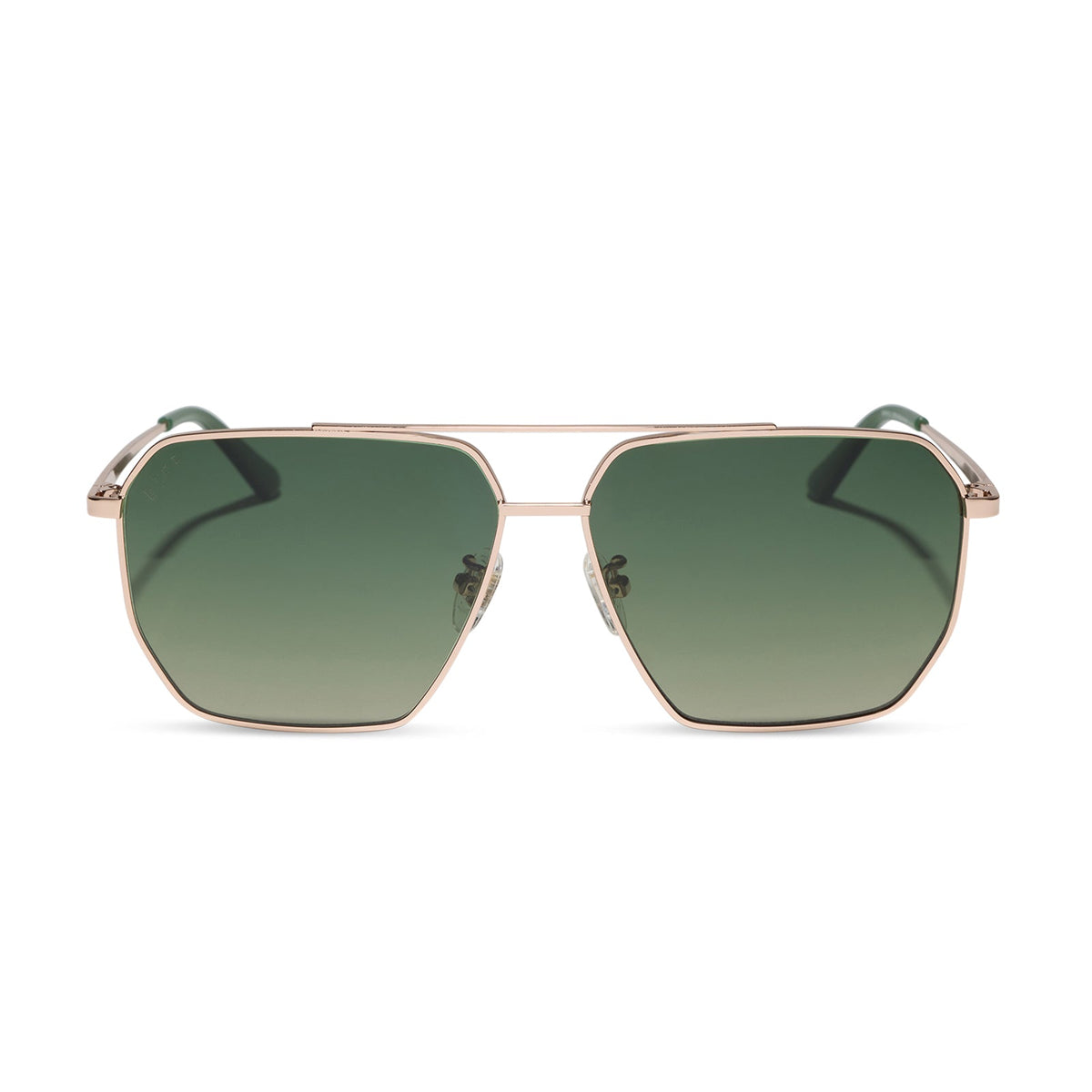 DRMTLGY - BERKELY + CHAMPAGNE GOLD + ALOE GREEN GRADIENT + POLARIZED SUNGLASSES