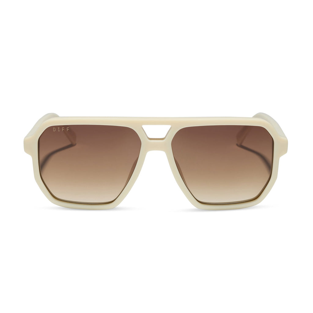 CAMERON - COURTSIDE IVORY + BROWN GRADIENT + POLARIZED SUNGLASSES