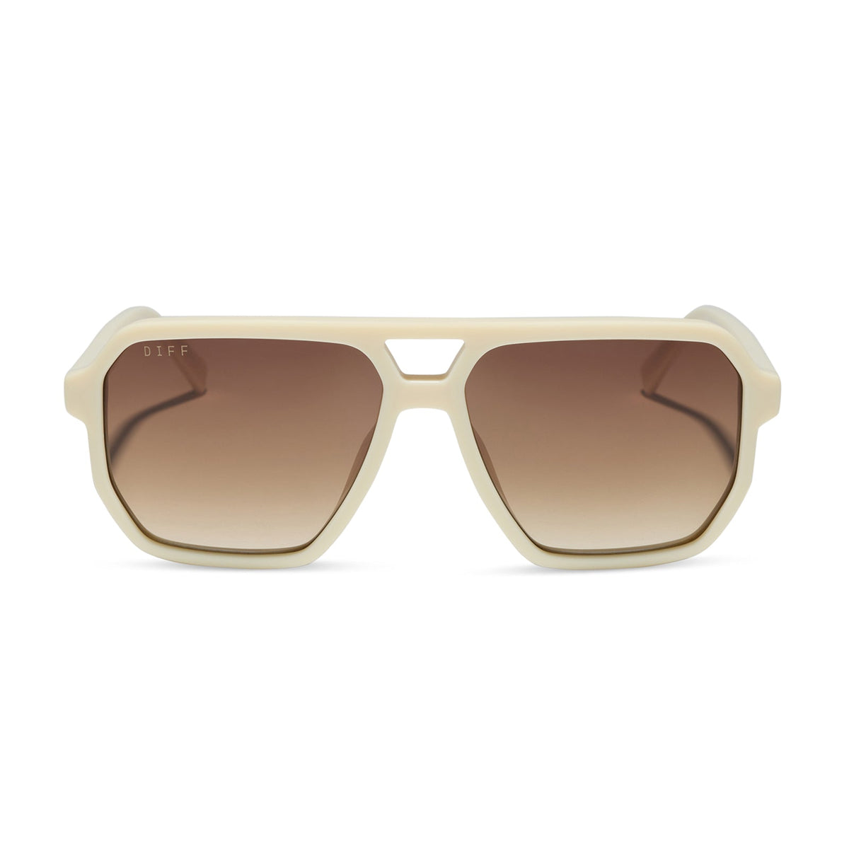 CAMERON - COURTSIDE IVORY + BROWN GRADIENT + POLARIZED SUNGLASSES