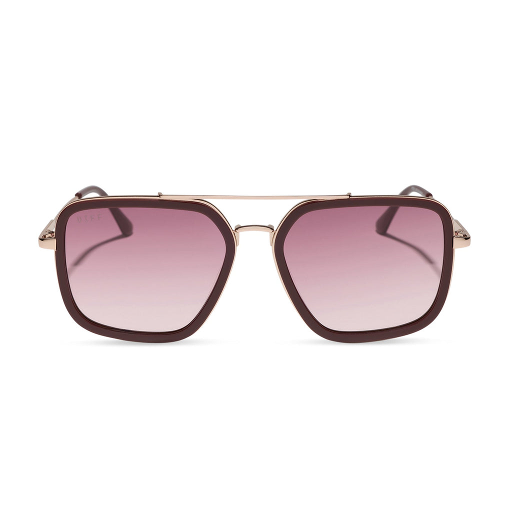 JORDAN - RUGBY RED + BURGUNDY GRADIENT SUNGLASSES