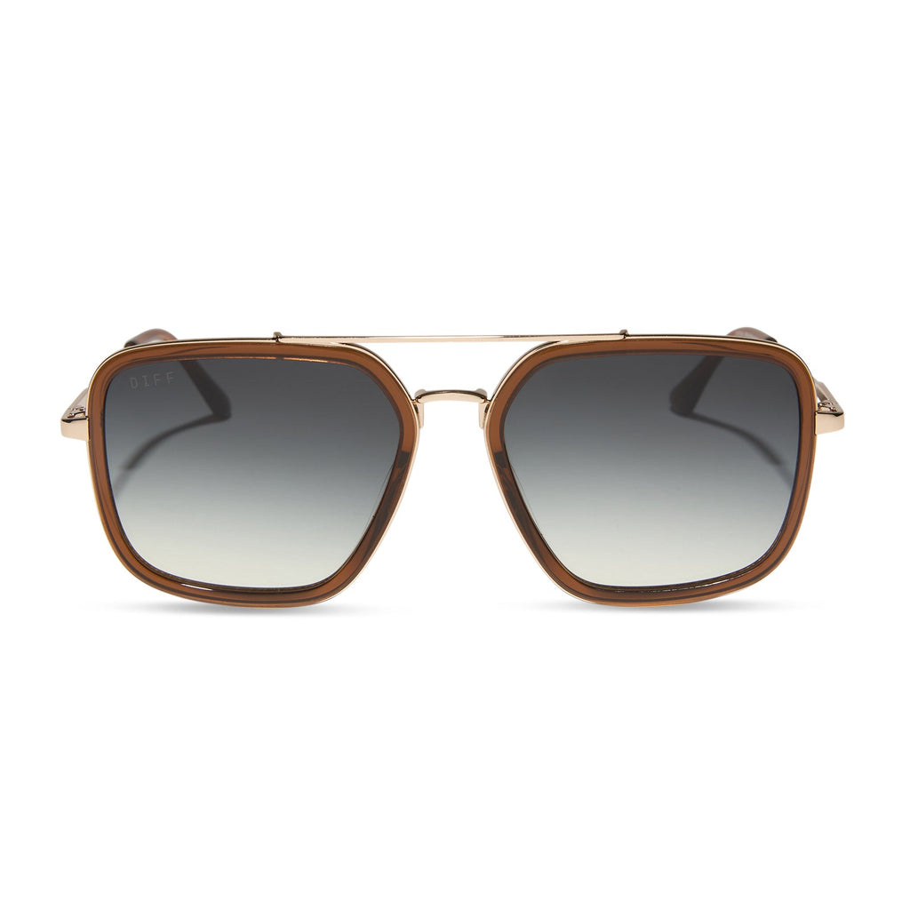JORDAN - WHISKEY + GOLD + GREY GRADIENT SUNGLASSES