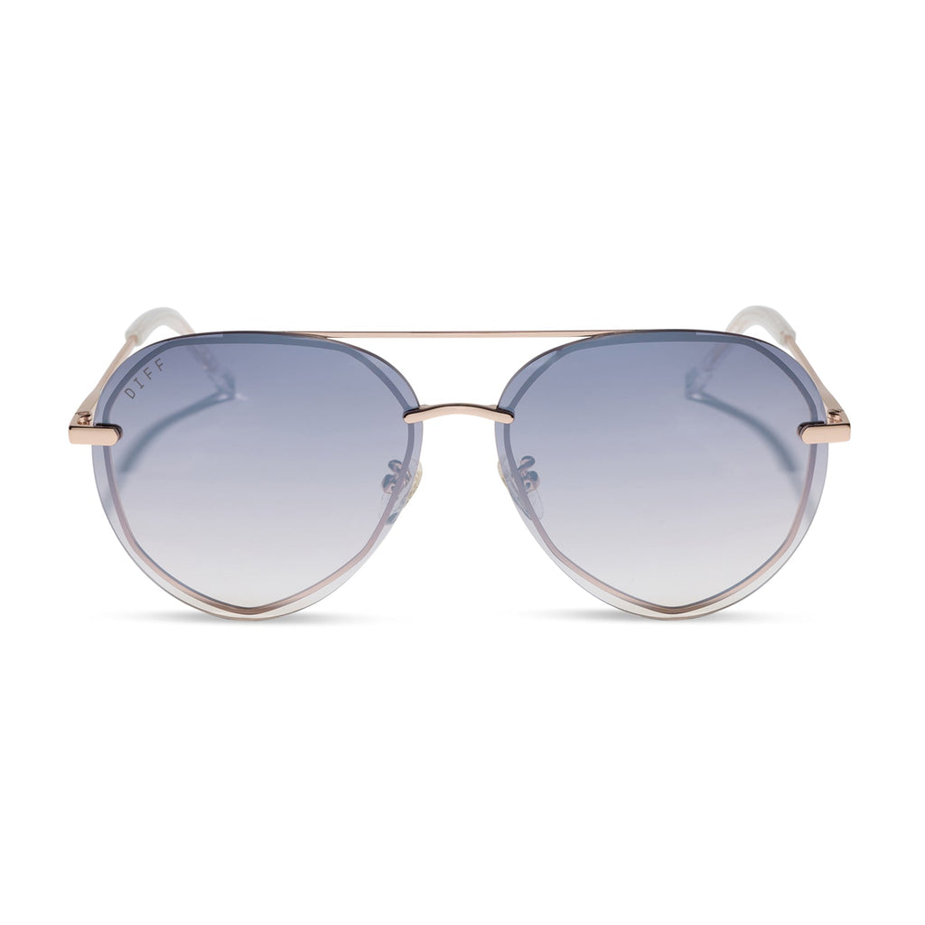 LENOX - CHAMPAGNE GOLD + SLATE GRADIENT FLASH SUNGLASSES
