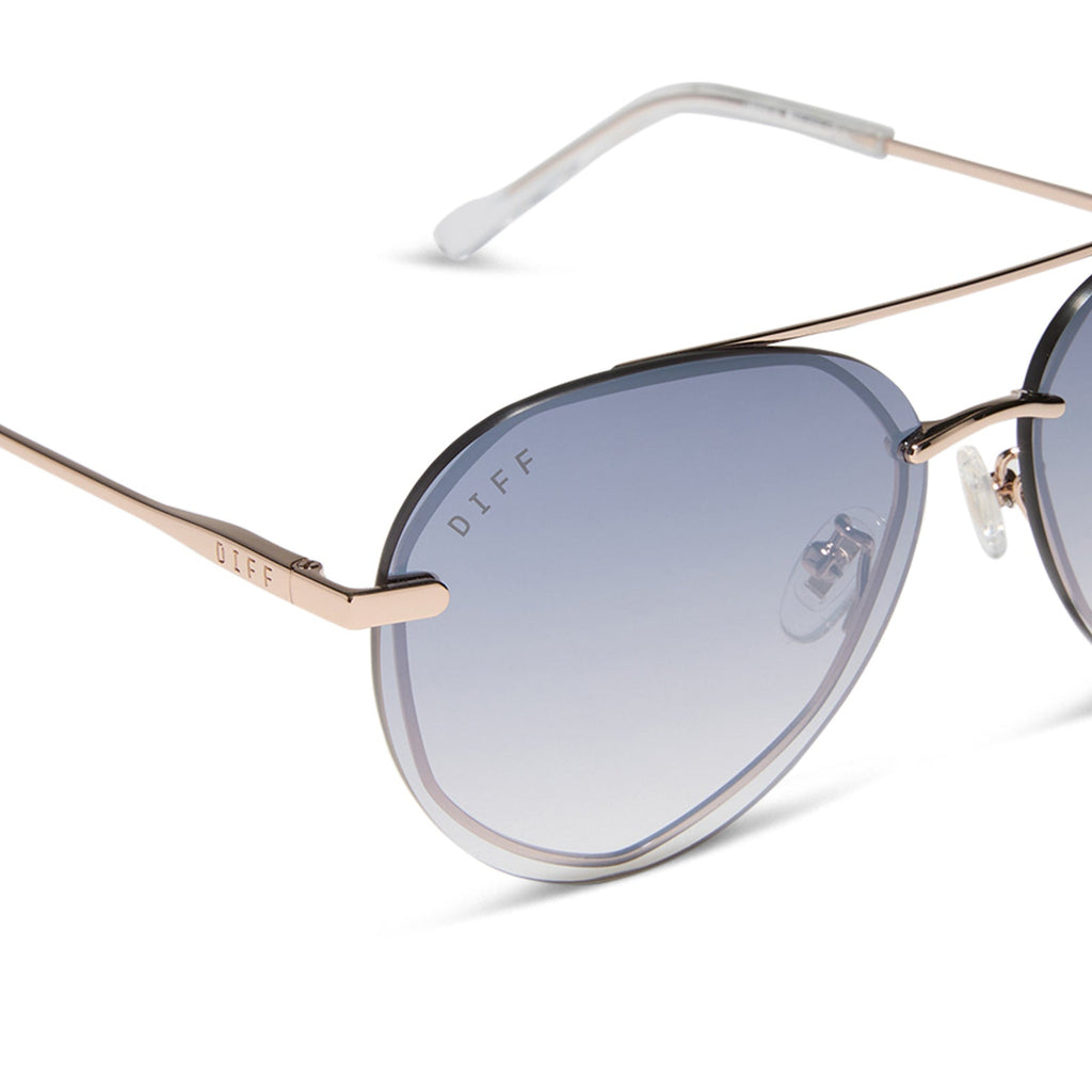 LENOX XS - CHAMPAGNE GOLD + SLATE GRADIENT FLASH SUNGLASSES