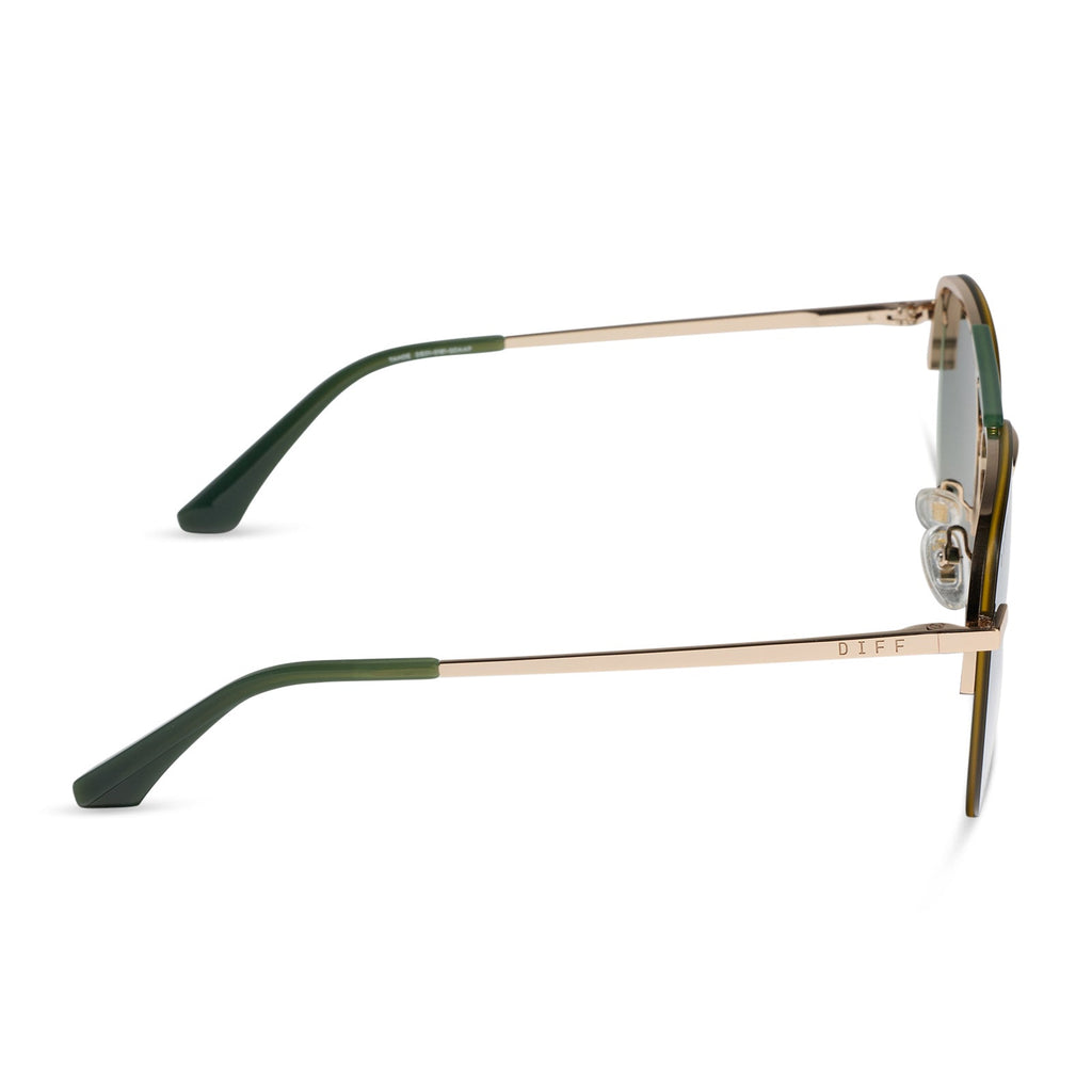 TAHOE - GOLD + ALOE GREEN GRADIENT + LIGHT GOLD FLASH + POLARIZED SUNGLASSES