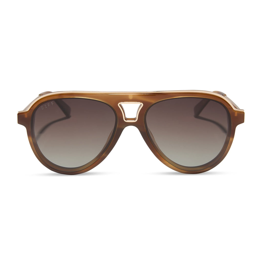 TOSCA III - TAWNY TORTOISE + BROWN GRADIENT + POLARIZED SUNGLASSES